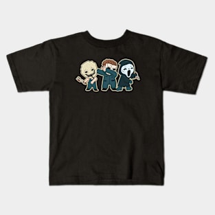 Cute Classic Horror Movie Characters Kids T-Shirt